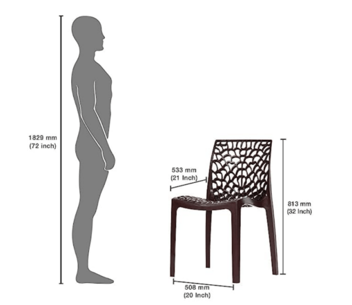 Supreme Web Plastic Chair| Armless Chair for Dining Room Set, Cafe and Restaurents | 1 Piece - Image 5